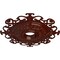 Ekena Millwork Orleans Ceiling Medallion (Canopies up to 8 1/4"), 38 3/8"OD x 6 5/8"ID x 2 7/8"P, Brushed Mahogany CM38OLBMF - alternate 4